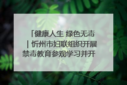 健康人生 绿色无毒｜忻州市妇联组织开展禁毒教育参观学习并开展主题党日活动