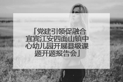 党建引领促融合 宜宾江安四面山镇中心幼儿园开展县级课题开题报告会