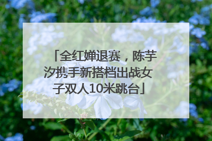 全红婵退赛，陈芋汐携手新搭档出战女子双人10米跳台