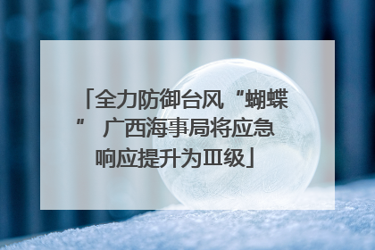 全力防御台风“蝴蝶” 广西海事局将应急响应提升为Ⅲ级