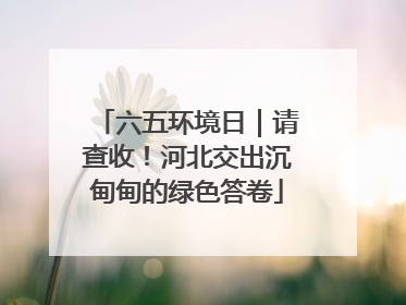 六五环境日｜请查收！河北交出沉甸甸的绿色答卷
