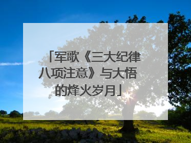军歌《三大纪律八项注意》与大悟的烽火岁月