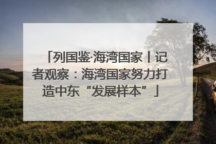 列国鉴·海湾国家丨记者观察：海湾国家努力打造中东“发展样本”