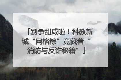 别争甜咸啦！科教新城“网格粽”竟藏着“消防与反诈秘籍”