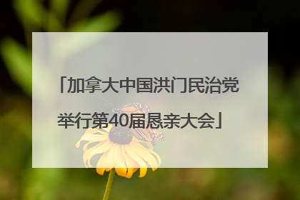 加拿大中国洪门民治党举行第40届恳亲大会