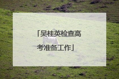 吴桂英检查高考准备工作