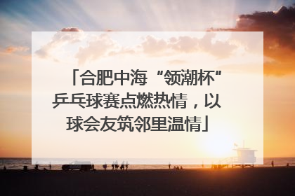 合肥中海“领潮杯”乒乓球赛点燃热情，以球会友筑邻里温情