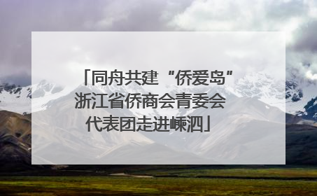 同舟共建“侨爱岛” 浙江省侨商会青委会代表团走进嵊泗
