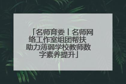 名师育娄丨名师网络工作室组团帮扶 助力薄弱学校教师数字素养提升