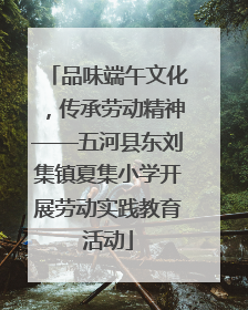 品味端午文化，传承劳动精神——五河县东刘集镇夏集小学开展劳动实践教育活动