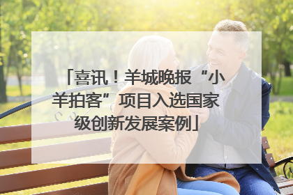 喜讯！羊城晚报“小羊拍客”项目入选国家级创新发展案例