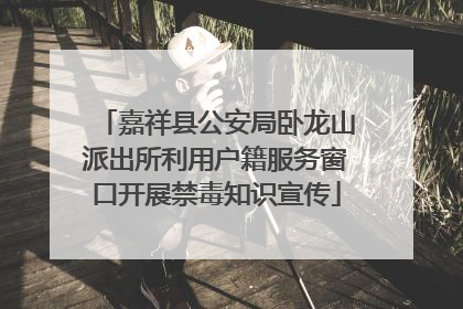 嘉祥县公安局卧龙山派出所利用户籍服务窗口开展禁毒知识宣传