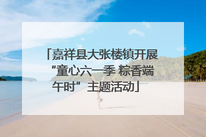 嘉祥县大张楼镇开展“童心六一季 粽香端午时”主题活动
