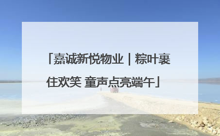 嘉诚新悦物业｜粽叶裹住欢笑 童声点亮端午