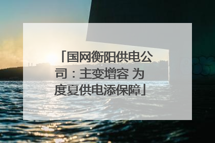 国网衡阳供电公司：主变增容 为度夏供电添保障