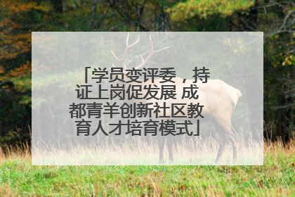 学员变评委，持证上岗促发展 成都青羊创新社区教育人才培育模式