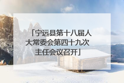 宁远县第十八届人大常委会第四十九次主任会议召开