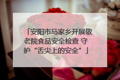 安阳市马家乡开展敬老院食品安全检查 守护“舌尖上的安全”
