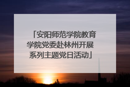 安阳师范学院教育学院党委赴林州开展系列主题党日活动