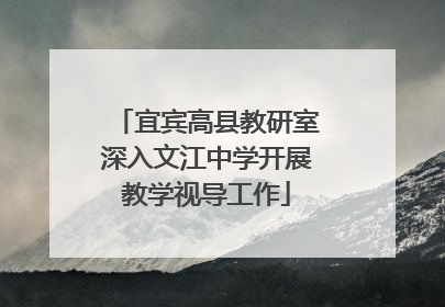 宜宾高县教研室深入文江中学开展教学视导工作