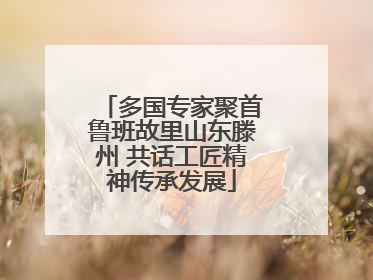多国专家聚首鲁班故里山东滕州 共话工匠精神传承发展