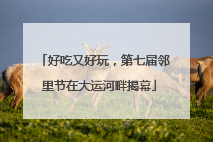 好吃又好玩，第七届邻里节在大运河畔揭幕