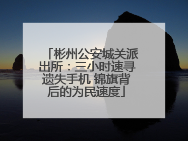 彬州公安城关派出所：三小时速寻遗失手机 锦旗背后的为民速度