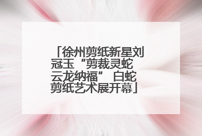 徐州剪纸新星刘冠玉“剪裁灵蛇 云龙纳福” 白蛇剪纸艺术展开幕