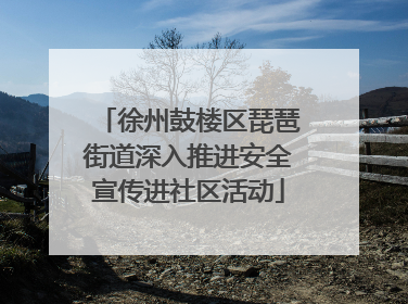 徐州鼓楼区琵琶街道深入推进安全宣传进社区活动