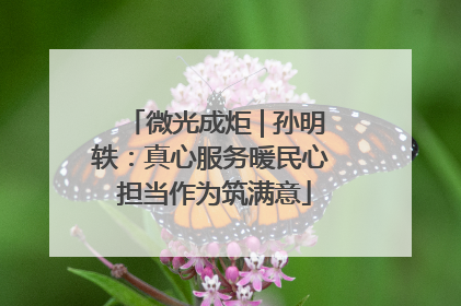 微光成炬 | 孙明轶：真心服务暖民心 担当作为筑满意
