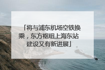 将与浦东机场空铁换乘，东方枢纽上海东站建设又有新进展