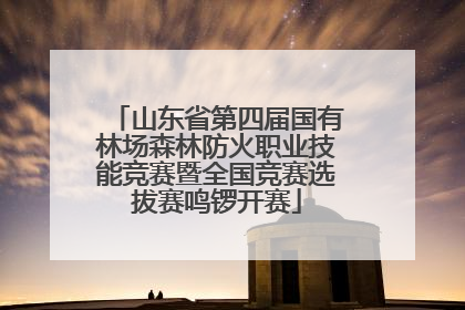 山东省第四届国有林场森林防火职业技能竞赛暨全国竞赛选拔赛鸣锣开赛
