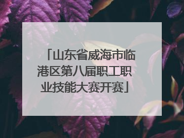 山东省威海市临港区第八届职工职业技能大赛开赛