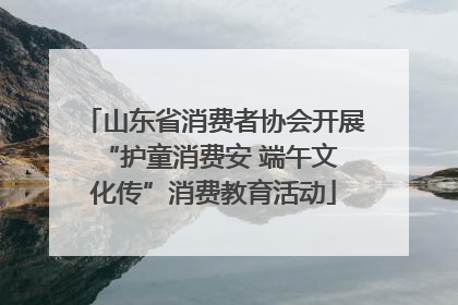 山东省消费者协会开展 “护童消费安 端午文化传”消费教育活动