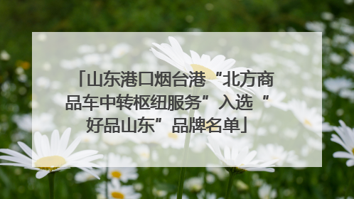 山东港口烟台港“北方商品车中转枢纽服务”入选“好品山东”品牌名单