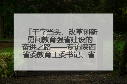 干字当头、改革创新 勇闯教育强省建设的奋进之路——专访陕西省委教育工委书记、省教育厅厅长王树声