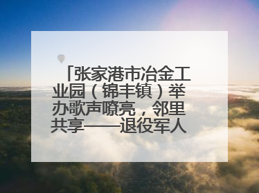 张家港市冶金工业园（锦丰镇）举办歌声嘹亮，邻里共享——退役军人音乐分享会