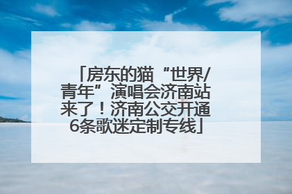 房东的猫“世界/青年”演唱会济南站来了！济南公交开通6条歌迷定制专线