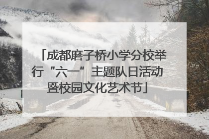 成都磨子桥小学分校举行“六一”主题队日活动暨校园文化艺术节