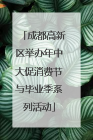 成都高新区举办年中大促消费节与毕业季系列活动