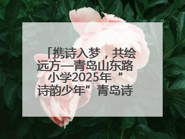 携诗入梦，共绘远方—青岛山东路小学2025年“诗韵少年”青岛诗词大会开幕畅游诗词之海