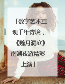 数字艺术重现千年诗境，《赊月洞庭》南湖夜游精彩上演