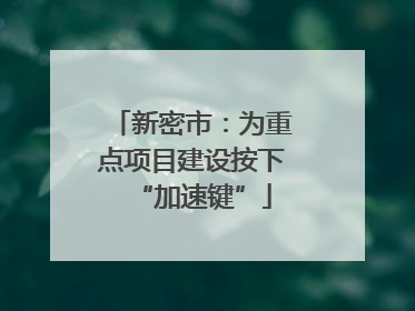新密市：为重点项目建设按下“加速键”