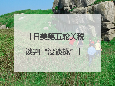 日美第五轮关税谈判“没谈拢”