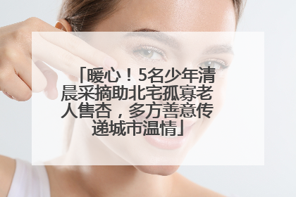 暖心！5名少年清晨采摘助北宅孤寡老人售杏，多方善意传递城市温情