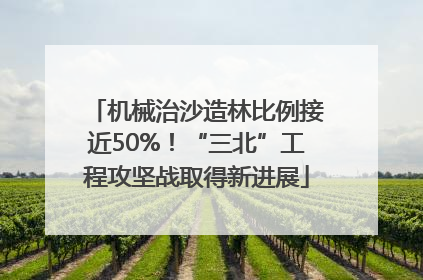 机械治沙造林比例接近50%！“三北”工程攻坚战取得新进展