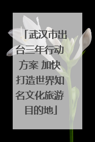 武汉市出台三年行动方案 加快打造世界知名文化旅游目的地