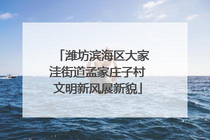 潍坊滨海区大家洼街道孟家庄子村文明新风展新貌
