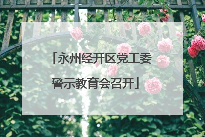 永州经开区党工委警示教育会召开