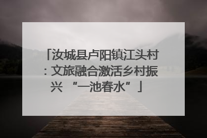 汝城县卢阳镇江头村：文旅融合激活乡村振兴 “一池春水”